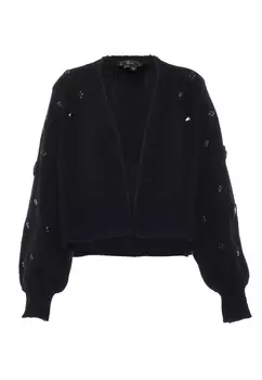 Толстовка faina Strickjacke Mit Strass, черный