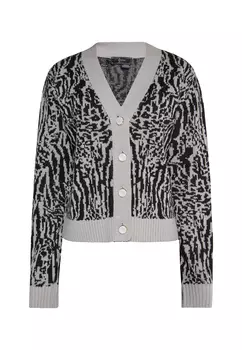 Толстовка faina Strickjacke, серо-черный