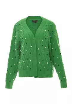 Толстовка faina Strickjacke, зеленый