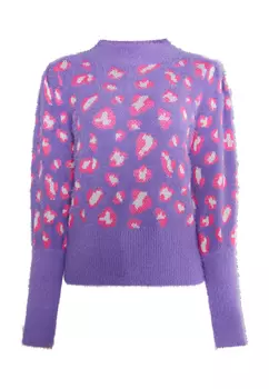 Толстовка faina Strickpullover, цвет Lila Mehrfarbig