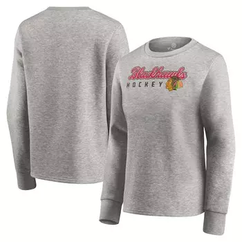Толстовка Fanatics Branded Chicago Blackhawks, серый