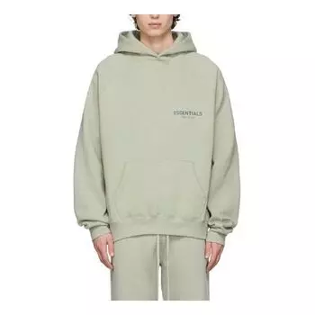 Толстовка Fear of God Essentials Core Logo FW21 Pullover Green Concrete, зеленый