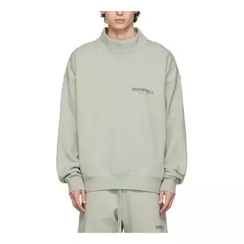 Толстовка Fear of God Essentials FW21 Mock Neck Sweatshirt Green Concrete, зеленый