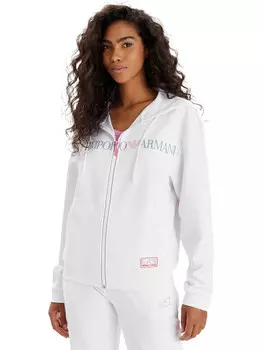 Толстовка felpa oversize in cotone Ea7, белый
