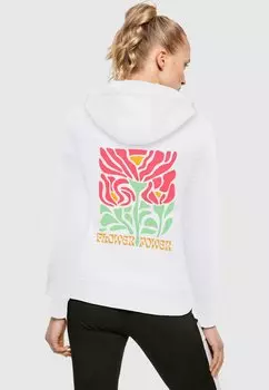 Толстовка FLOWER POWER - Hoodie Merchcode, белый