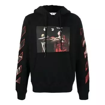 Толстовка fw21 logo pattern printing pullover ordinary version black Off-White, черный