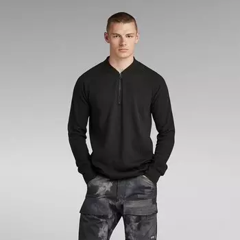 Толстовка G-Star Jirgi Half Tweeter Half Zip, черный