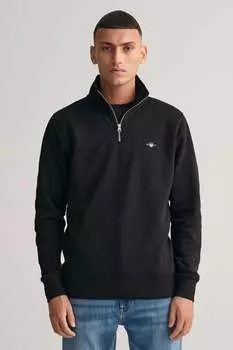 Толстовка Gant Shield с короткой молнией GANT, черный