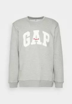Толстовка GAP Original Arch Crew, светло-серый меланж