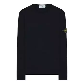 Толстовка garment dyed crew lightweight sweatshirt 'black' Stone Island, черный