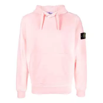 Толстовка garment dyed popover hoodie 'pink' Stone Island, розовый