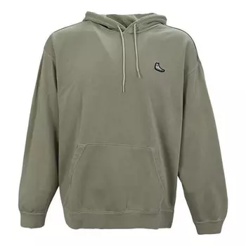 Толстовка go to embroidered sneaker patch hoodie 'green' Converse, зеленый