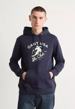 Толстовка GRAPHIC HOODIE GANT, темно-синий