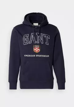 Толстовка GRAPHIC HOODIE GANT, темно-синий