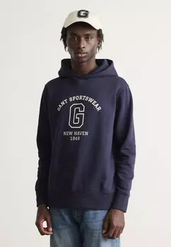Толстовка GRAPHIC HOODIE GANT, темно-синий