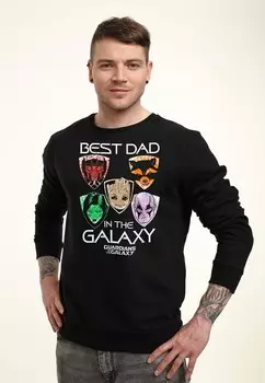 Толстовка GUARDIANS OF THE GALAXY 2 BEST GALAXY DAD Marvel, черный