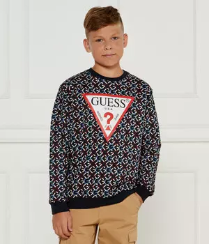 Толстовка Guess детская с принтом, синий