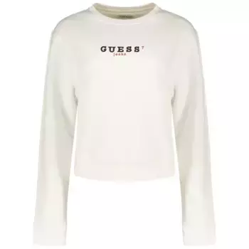 Толстовка Guess Jeans Gj Crop Cn 3D Emb, белый