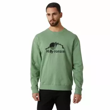 Толстовка Helly Hansen Yu Crew 2.0, зеленый