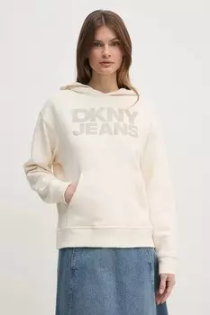 Толстовка хлопковая Dkny, бежевый