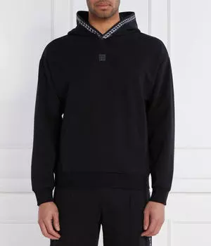 Толстовка Hugo Datechi Relaxed Fit, черный