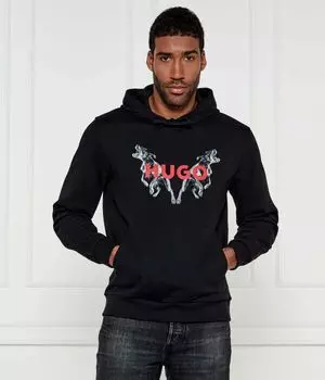 Толстовка Hugo Dueleyo Regular Fit, черный
