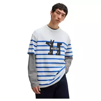 Толстовка HUGO Nolastripe, белый