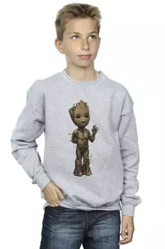 Толстовка I Am Groot Wave Pose Marvel, серый