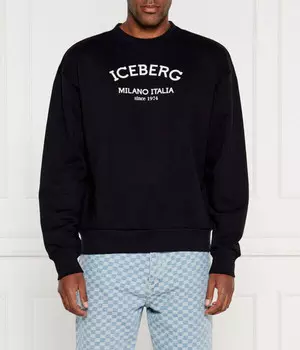 Толстовка Iceberg Regular Fit, черный / белый
