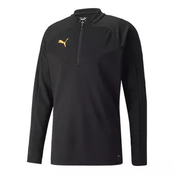 Толстовка individual final 1/4 zip training sweatshirt 'black' Puma, черный