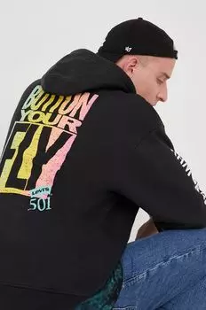 Толстовка из хлопка Levi's, черный