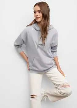 Толстовка из хлопка MANGO, синий