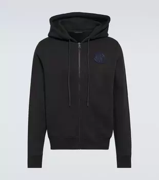Толстовка из хлопкового джерси Moncler, черный