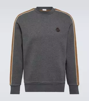 Толстовка из хлопкового джерси Moncler, серый