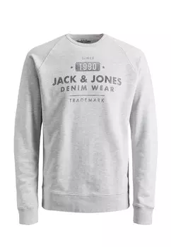 Толстовка Jack & Jones 'Jeans Washed', белый