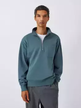 Толстовка John Lewis Half-Zip Cotton Sweatshirt, Orion, цвет orion