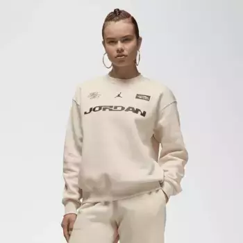 Толстовка Jordan Brooklyn Fleece Crew-Neck Sweatshirt, бежевый