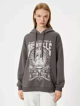 Толстовка Koton, цвет Anthracite/Light grey