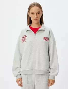 Толстовка Koton, цвет Grey/Light grey/mottled grey