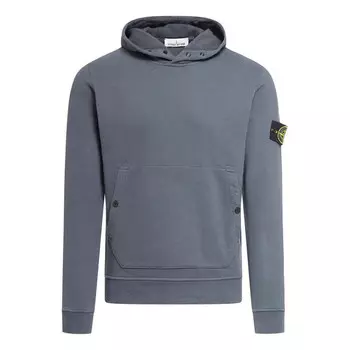 Толстовка logo patch ribbed hoodie 'grey' Stone Island, серый