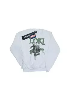 Толстовка Локи со скипетром Marvel, белый
