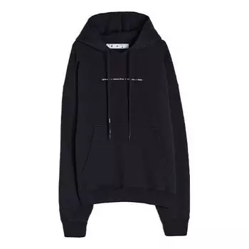 Толстовка men's fw21 logo pattern printing long sleeves pullover loose fit black Off-White, черный