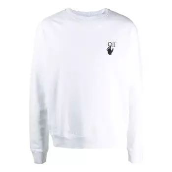 Толстовка men's fw21 painting pattern round neck long sleeves white Off-White, белый