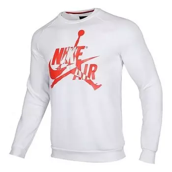 Толстовка men's jordan large logo printing white Nike, белый