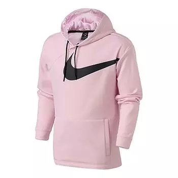 Толстовка men's large logo sports drawstring pink Nike, розовый