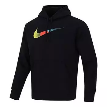 Толстовка men's nsw bb po hdy swsh brnd riff contrasting colors logo sports pullover black Nike, черный