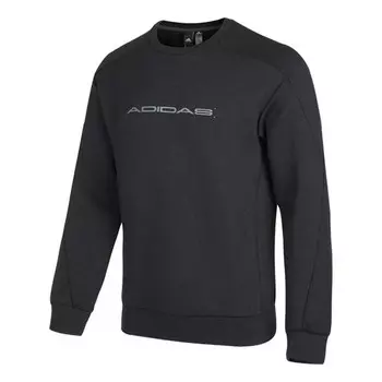 Толстовка men's th eng sweat logo printing casual sports pullover black Adidas, черный