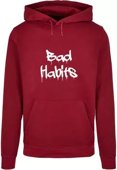 Толстовка Merchcode Bad Habits, цвет Ruby red