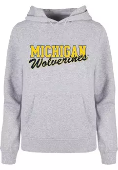 Толстовка Merchcode MICHIGAN WOLVERINES, пятнистый серый