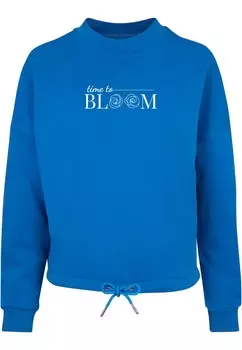 Толстовка Merchcode TIME TO BLOOM, королевский синий